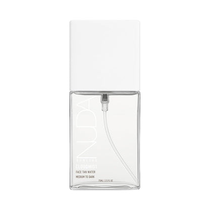 Nuda CloudMist, Medium to Dark | Lightweight Hydrating Face Tan Mist | Made with Aloe Vera and White Tea Extract | Buildable Clear Water Spray Self Tanning Solution, Cruelty Free, (75 mL)