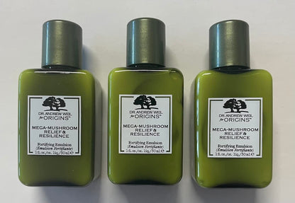 Origins Dr. Weil Mega-Mushroom Relief and Resilience Fortifying Emulsion 1 oz Set of 3