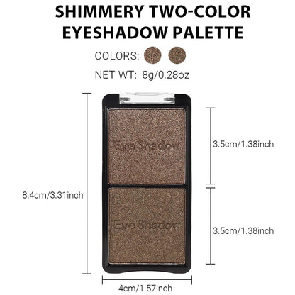 Double color eye shadow, Eyeshadows Creamy, high pigment eye makeup palette, matte shimmer metal eye shadow powder, Blendable, Ultra-Pigmented, Easy to Apply, Matte & Shimmer, (05)