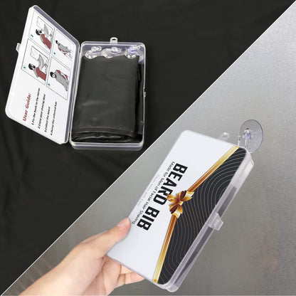 Beard Bib Apron for Men, Christmas Day Gift Beard Trimming Catcher Bib for Shaving & Hair Clippings, Waterproof Non-Stick Hair Catcher Grooming Cloth with 2 Suction Cups