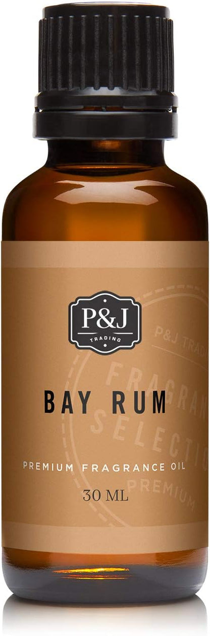 P&J Trading Fragrance Oil | Bay Rum Oil 30ml - Candle Scents for Candle Making, Freshie Scents, Soap Making Supplies, Diffuser Oil Scents