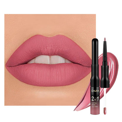 Kaely 2-in-1 Matte Lipstick and Lip Liner, Liquid Lip Stain Makeup for women Long Lasting Waterproof Smudge Proof, labiales matte mate larga duracion listip 24 hours originales, 35 Mauve Pink