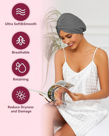 Adjustable silk satin hair bonnet