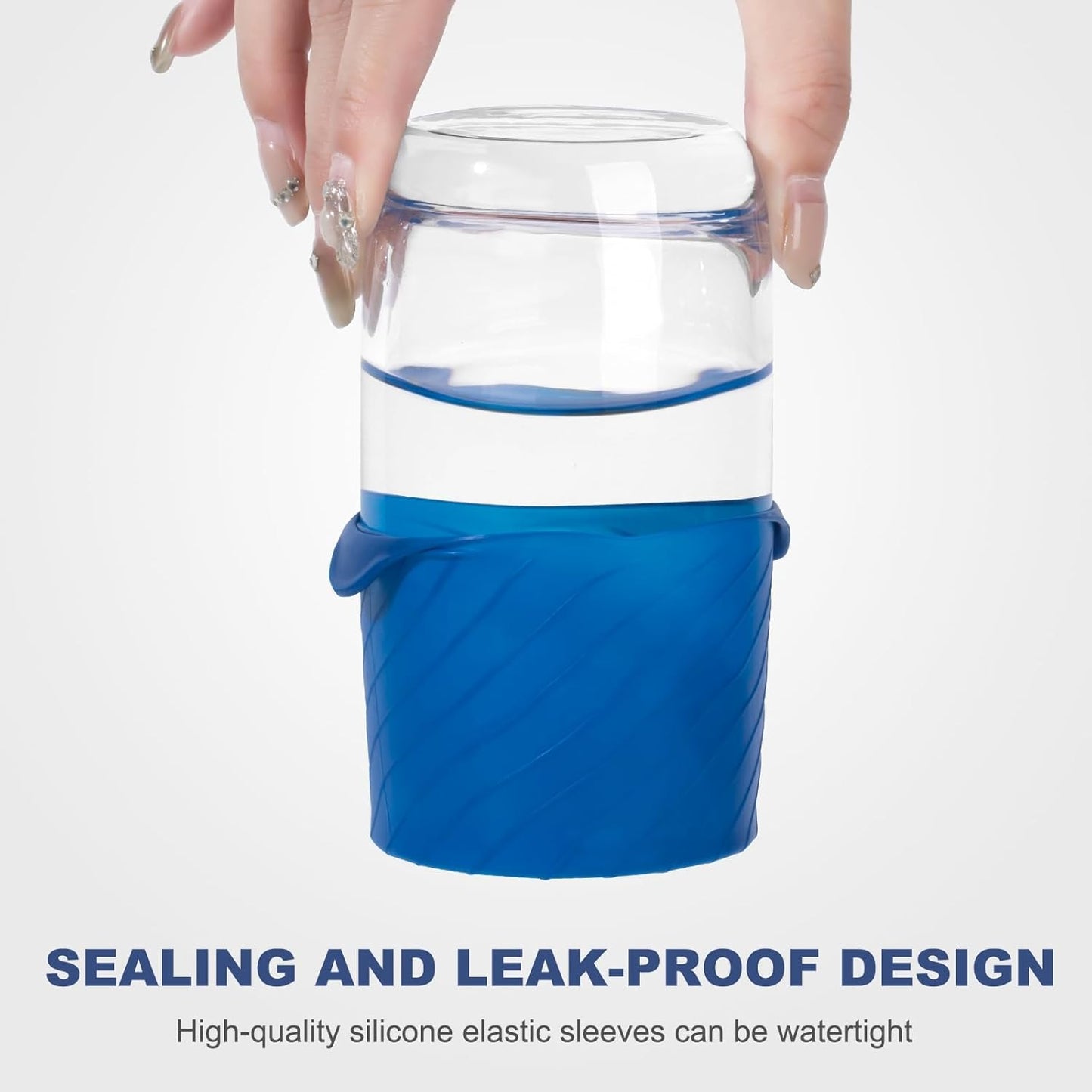 Bottle Covers for Travel, Leak Proofing, Travel Size Container Silicone toiletry sleeves, Leak Locks Travel Accessories for Shampoo Wash Body Bottles and other beauty and personal care(8pcs)