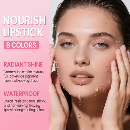 2Pcs Honey Lipstick Tinted Lip Balm Set - Matte Tint Cream Lipsticks for All Skin Tones,Hydrating Lip Stain,Can be Buildable Nourishing Moisturizing Suitable for Women to Every Day Makeup 01&05