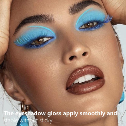 6 Pcs Colorful Matte Liquid Eyeshadow Eyeliner Set, White, Pink, Green, Blue, Purple, Dark Blue, Halloween Stage Clown Children's Makeup, Quick-Drying, Long-Lasting, Waterproof (6Pcs-Matte Colorful 2)