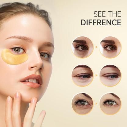 15 Pairs 24K Gold Under Eye Patches Face Masks Dark Circles Puffy Eye Bags Collagen Skincare Spa Trip Eye Mask