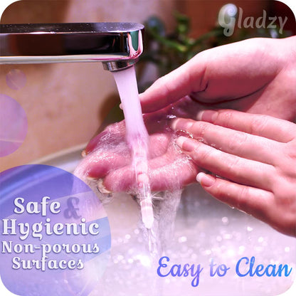 Glass Cuticle Pusher by GLADZY - Manicure Stick, Genuine Czech Quality, Professional Precision Filing Cuticle Remover, Abrasive Surface Never Wears Out