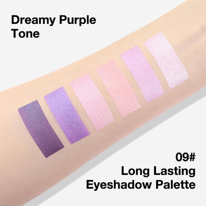 Kaely 6 Colors Mini Purple Eye Shadow Palette Makeup, Matte Shimmer Glitter Violet Lavender Lilac Eyeshadow Palette High Pigmented Waterproof, paleta de sombras de ojos, Vegan & Cruelty-free, 09