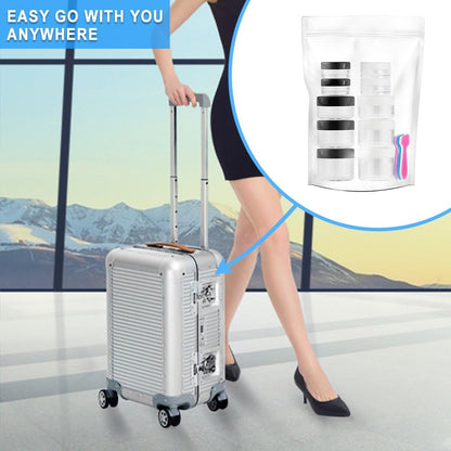 Accmor 25 Pieces Acrylic Containers with Lids 3/5/10/15/20 Gram Size Cosmetic Jars with 5 Pieces Mini Spatulas Gift