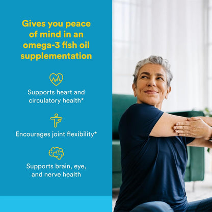 Natural Factors RxOmega-3 Ultra Strength Fish Oil with Vitamin D3, High Potency Formula, 2,150 mg, No Fishy Aftertaste, 150 Softgels