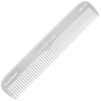Fendrihan Sturdy Metal Fine Tooth Barber Grooming Comb (6.7 Inches)