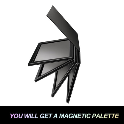 4-Layer Magnetic Makeup Palette Empty, Large Depotting Makeup Palette for Eyeshadow, Blush Powder, Lipstick