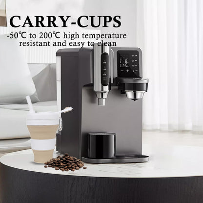 Silicone Coffee Cup with Straw lid Collapsible Cups for Traveling 20oz Lightweight Folding Water Mug for Picnic Hicking Camping Climbing