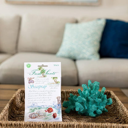 Willowbrook | Fresh Scents Scented Sachet Packet | Seaspray | Air Freshener Bags for Drawers, Closets, Cars | 6 Pack | Long Lasting Home Fragrance