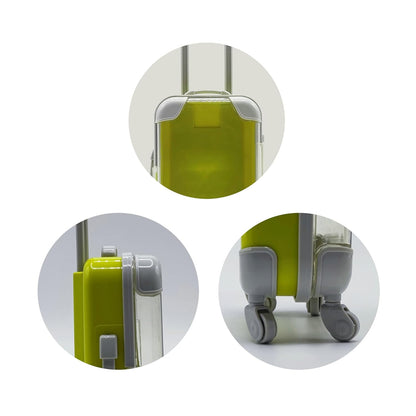 False Eyelash Storage Box, Portable Travel Organizer Mini Luggage False Eyelash Tray Makeup Tool (YELLOW)