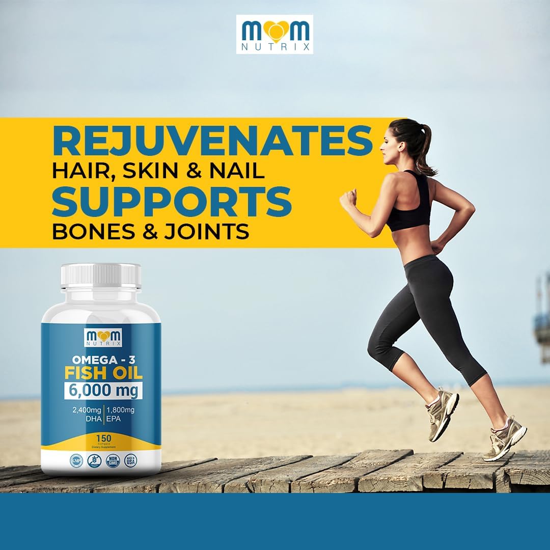 Omega 3 Fish Oil with Maximum EPA DHA - Supports Brain, Liver, Heart & Immunity - Made in The USA - 150 Softgels