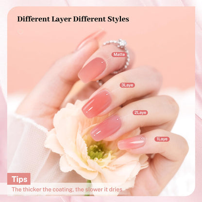 16.5ml Jelly Pink Nail Polish Large Volume Quick Dry Nail Polish, Long Lasting Shine, Fingernail Toenail Nail Art DIY Home Travel Nail Art Gift