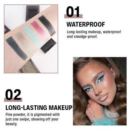 Single Nude Green Matte Eyeshadow,Monochrome Eye Shadow,Apply Makeup Easily,Matte Pressed Powder Single Eyeshadow,24 Hour Eye Makeup Longwear Waterproof