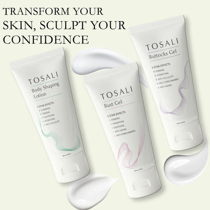 Skin Firming & Skincare Set – Buttocks Gel, Breast Firming Cream & Body Lotion – Anti-Aging, Hydrating, Stretch Marks & Cellulite Care with Caffeine & Aloe Vera