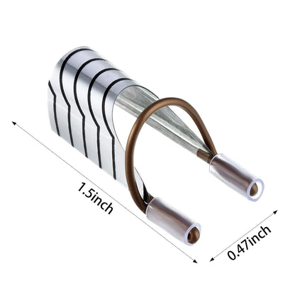 20 Pieces Reusable Nail Extension Forms Guide Protector Nail Tips Acrylic UV Gel Protector for Salon Home Supply(Silver)