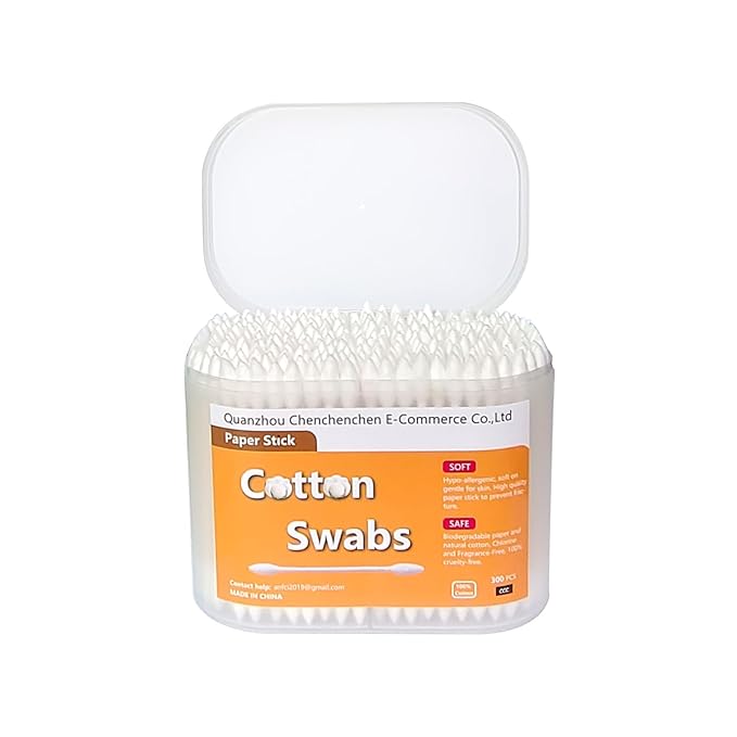 Double precision tips cotton swabs