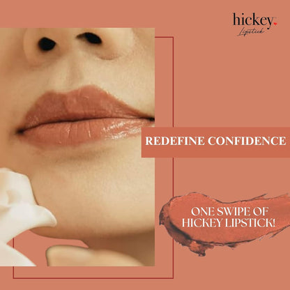 Hickey Lipstick Organic Haute Mess Terracotta Lipstick Shade Refill - Long Lasting Lipstick for Women, Hydrating & Moisturizing Shade, Lip Color for Women, Gluten-Free & Vegan with Highly Pigmented