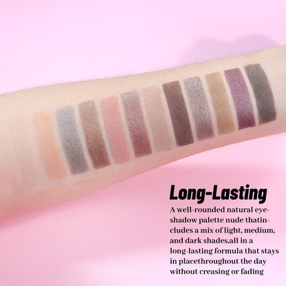 Eye Shadow Palette,Nude Silver Gray Cream Eyeshadow Makeup Pallets for Women Natural Eyeshadows for Eyes Long Lasting Naturing-Looking