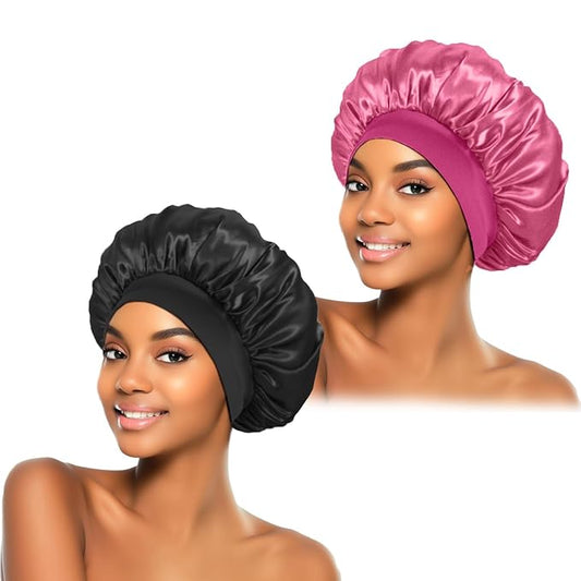 2pcs silk bonnet for sleeping,
