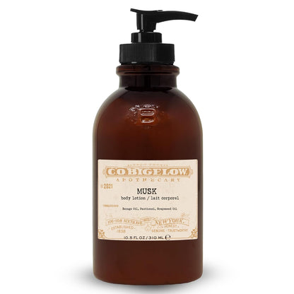 C.O. Bigelow Musk Body Lotion, Iconic Collection Moisturizing Body Lotion with Shea Butter, Borage Oil & Grapeseed Oil, 10.5 Fl Oz