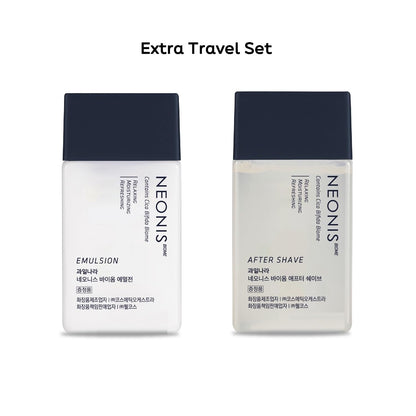 WELCOS Kwailnara NEONIS Aftershave 5.07 Fl oz & Emulsion 5.07 Fl oz with Convenient 1 Fl oz Travel Sizes Each | Gift Set | Korean Men's Skincare