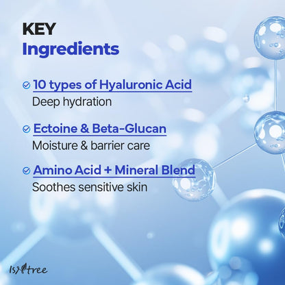 ISNTREE Hyaluronic Acid Daily Sun Gel 50ml, 1.69 fl oz | SPF 30 | Korean Skincare | Moisturizing | No White Cast | Lightweight | Mild Formula | Daily SPF | Korean Sunscreen | Broad Spectrum