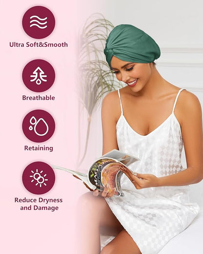 Adjustable silk satin hair bonnet