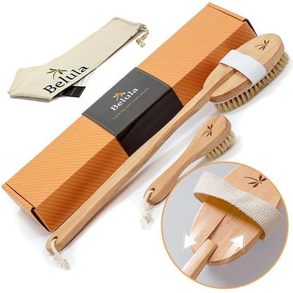 Premium dry brushing body brush