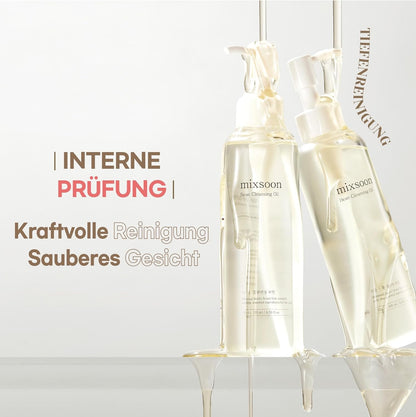 mixsoon Bean Cleansing Oil 6.59 fl oz / 195ml Lightweight Oil Cleanser Make up Remover for daily skin care routine Korean Glass Skin Care