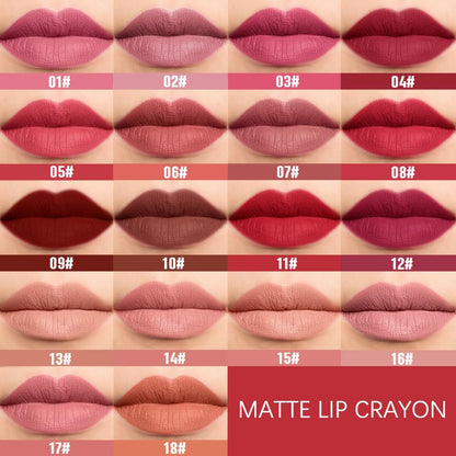 BINGBRUSH Matte Lip Crayon Set – Longwear, Waterproof, Velvet Finish, Built-in Sharpener, Smooth Lip Liner & Gloss (03#+22#, 2 Count (Pack of 1))