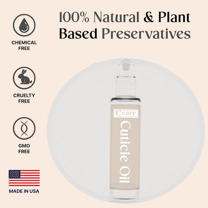 C CARE Fragrance Free Roll-On Cuticle Oil | Natural Revitalizing Hydrating Nail Oil | Repaires Cuticles Overnight | For Damaged Skin And Thin Nails | Paraben Cruelty Free Formula | 10ml