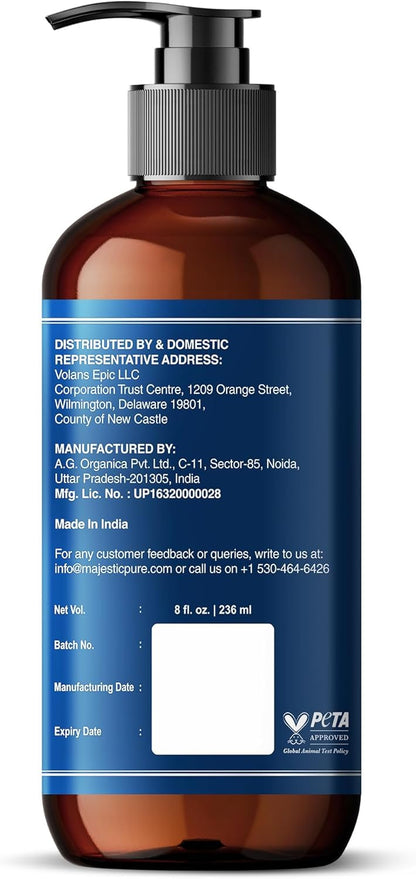 MAJESTIC PURE Vanilla Passion Massage Oil for Massage Therapy - Refreshing, and Relaxing - Natural Oils with Vanilla Oil, Coffee Oil & Shea Butter - for All Skin Types - Men and Women - 8 fl oz