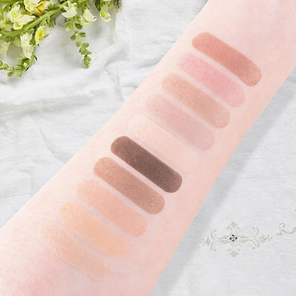 10 Color Matte Neutral Eyeshadow Palette - Nude Naked Beige Brown Shades, Blendable Long-Lasting, Vegan Cruelty-Free Natural Nude Eye Shadow Palette for Women, Professional Makeup Looks