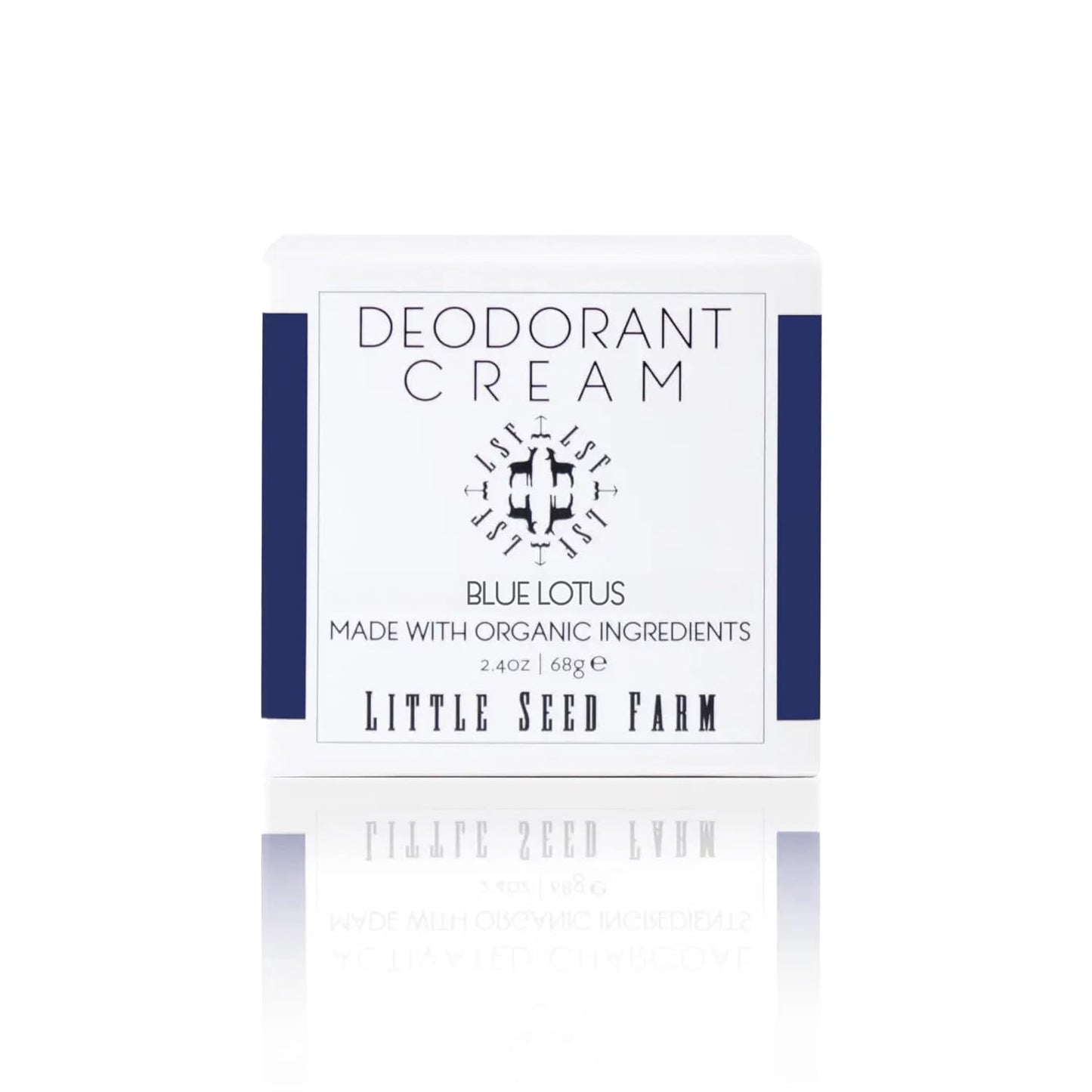 Little Seed Farm All Natural Deodorant Cream, Aluminum Free Deodorant for Women or Men - Blue Lotus, Net Wt. 2.4oz | 68g