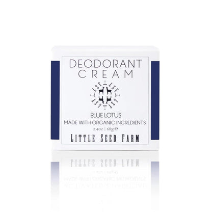 Little Seed Farm All Natural Deodorant Cream, Aluminum Free Deodorant for Women or Men - Blue Lotus, Net Wt. 2.4oz | 68g