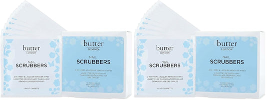 Butter LONDON Nail Polish Remover Pads, Nail Scrubbers (10 Count) - 2-in-1 Prep & Lacquer Remover Nail Wipes - Travel-Friendly Gel Fingernail Polish Remover - Cruelty-Free, Paraben-Free & Gluten-Free