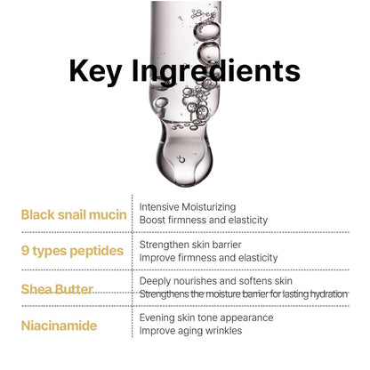 FARMSTAY Black Snail & Peptide 9 Perfect Emulsion, Snail Mucin Moisturizer for Elastic & Glow, Hydrating & Soften, Anti-aging, Barrier Repair, for Women & Men, Korean Skin Care, 4.05 fl.oz