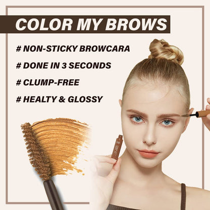 ETUDE Color My Brows, Brow Mascara, 3D Natural Coloring, Beeswax & Carnauba Wax, Moisturizing Brow Care, Eyebrow tint, Soft Gel Texture, Korean Makeup, Beauty, Light Brown (0.152 Fl Oz)