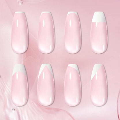 Born Pretty French Manicure Kit, Nail Stamper and 2Pcs Gel Nail Polish, Include Jelly Milky Pink White Colors for French Tip, U V Light Cure