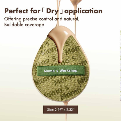 Light Green Denim Makeup Sponges,Super Soft Blenders Sponge for Full Coverage Foundation,Perfect for Oily Skin & Longwear Makeup,Travel Friendly&Reusable,2pcs Puffs &Storage Case