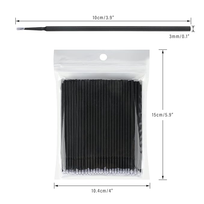 G2plus 500pcs cotton swabs, black