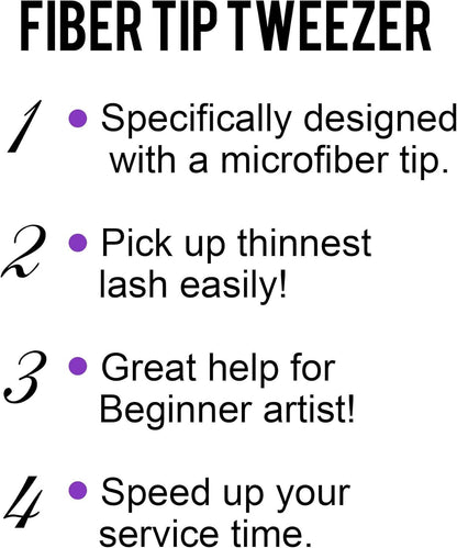 Fiber Tip Lash Tweezers For Eyelash Extension 4 Pcs Tweezers Professional Artist Tech Work Kit Tools,Best Volume Eyelash Lashes Extensions Precision Supplies Volume Boot 90 45 Degree(Silver)