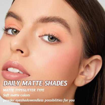 Monochrome Matte Eyeshadow Palette,Off White Nude Neutral Matte Pressed Powder Single Vegan Eyeshadow,Long-Lasting Sheer Eye Makeup Apply Makeup Easily,Smooth Formula; Talc,Vegan & Cruelty-Free