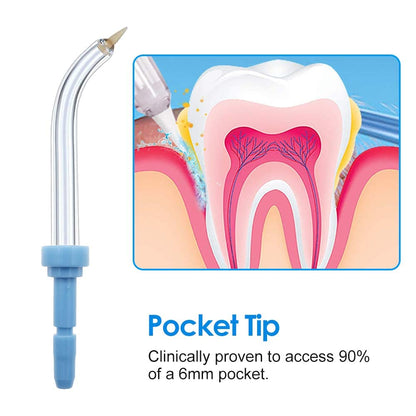 Flosser Replacement Tips Compatible with Waterpik Water Flosser Reach Flosser Refill Heads Replacement Heads, Compatible with Waterpik Oral Irrigator & Dental Flosser (Pocket Tips)